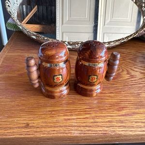 Vintage Wooden Salt and Pepper from Red River New Mexico